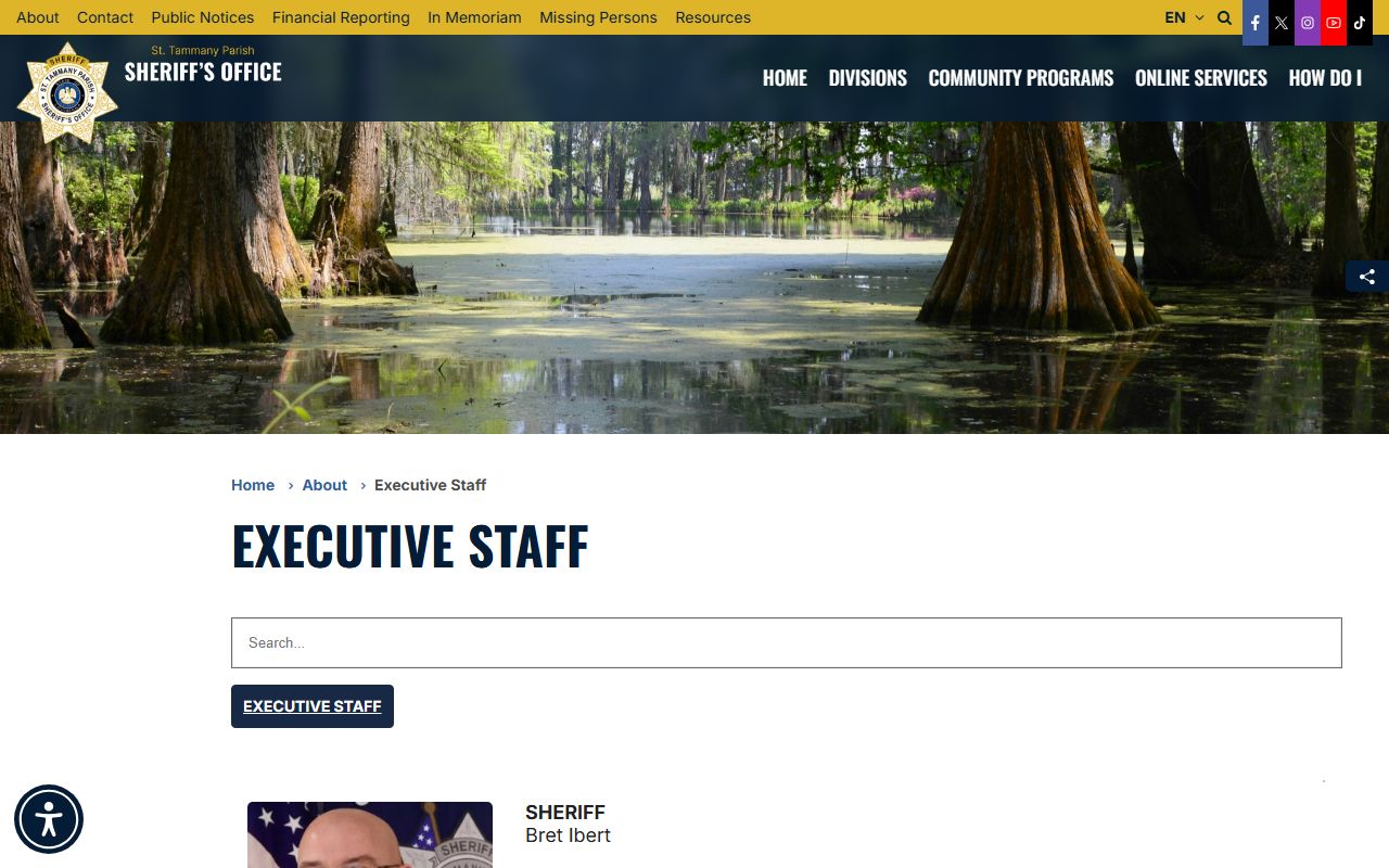 St. Tammany Parish arrest records STPSO executive staff