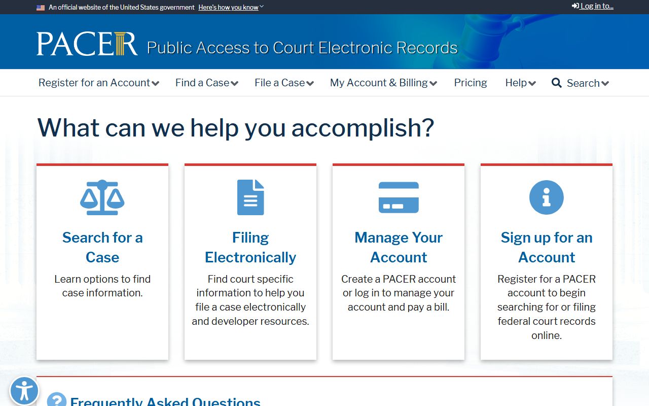 St. Tammany Parish court dockets PACER federal docket access