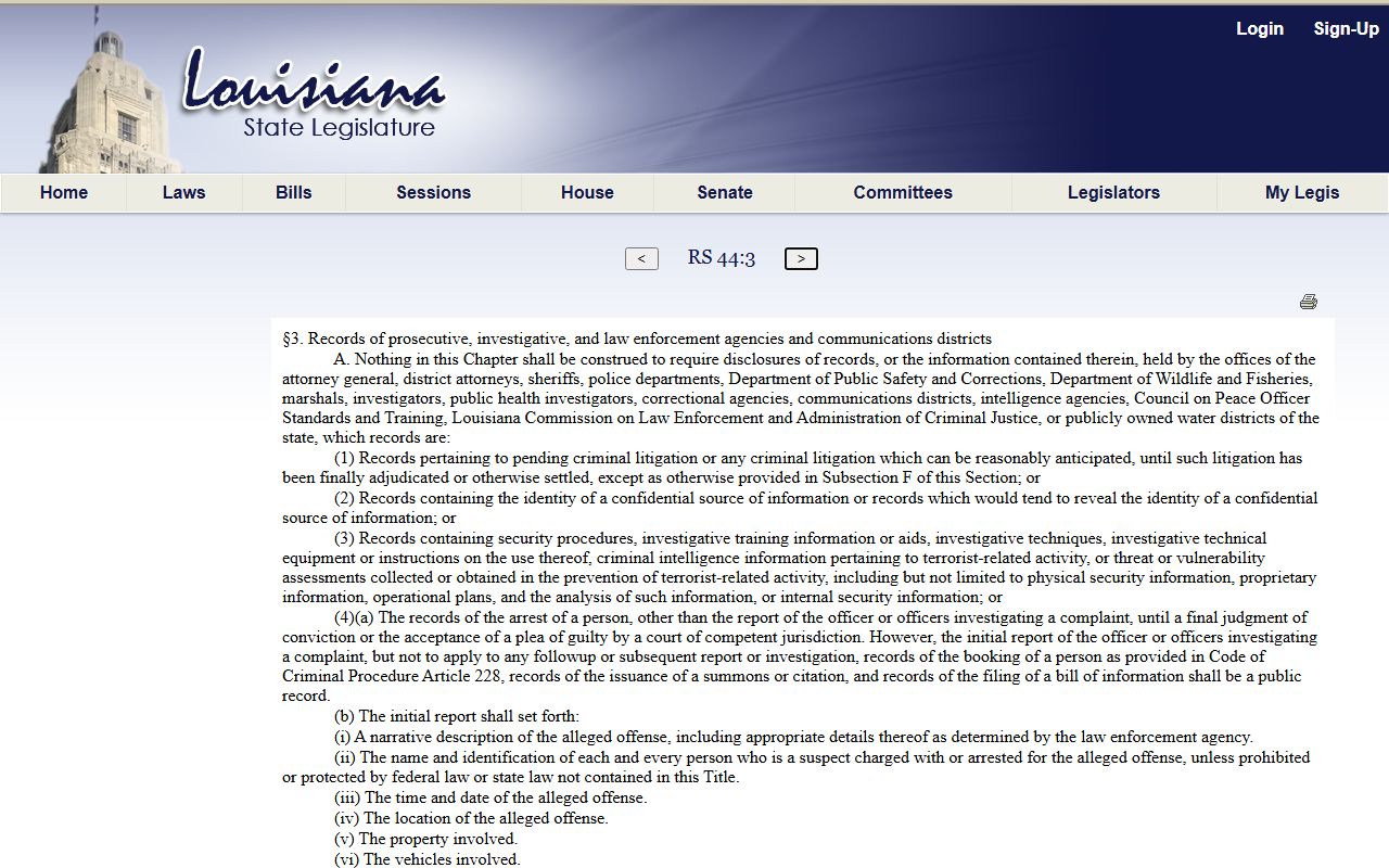 St. Tammany Parish court records Louisiana public records definition