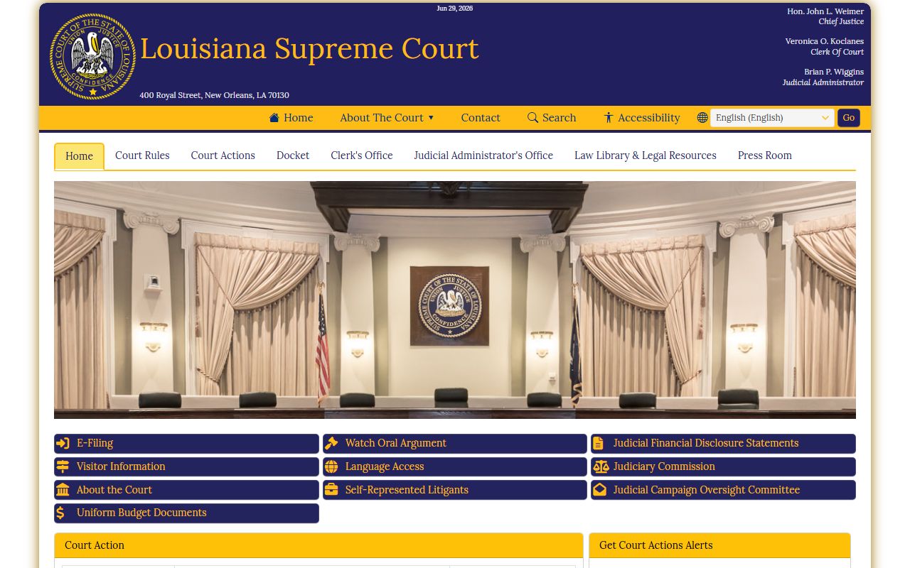 St. Tammany Parish appellate court records Louisiana Supreme Court website