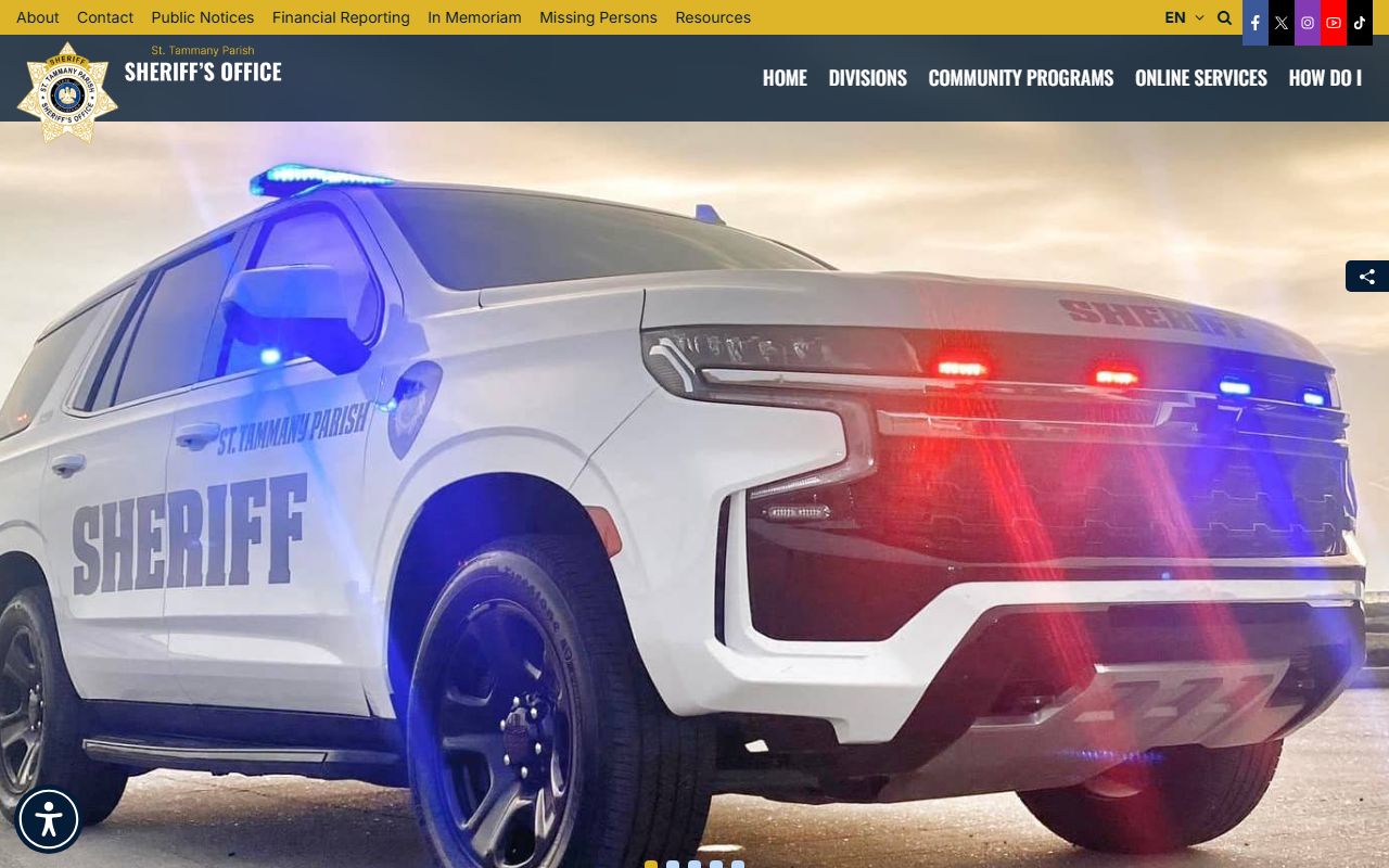 St. Tammany Parish inmate and warrant records Sheriff's Office homepage