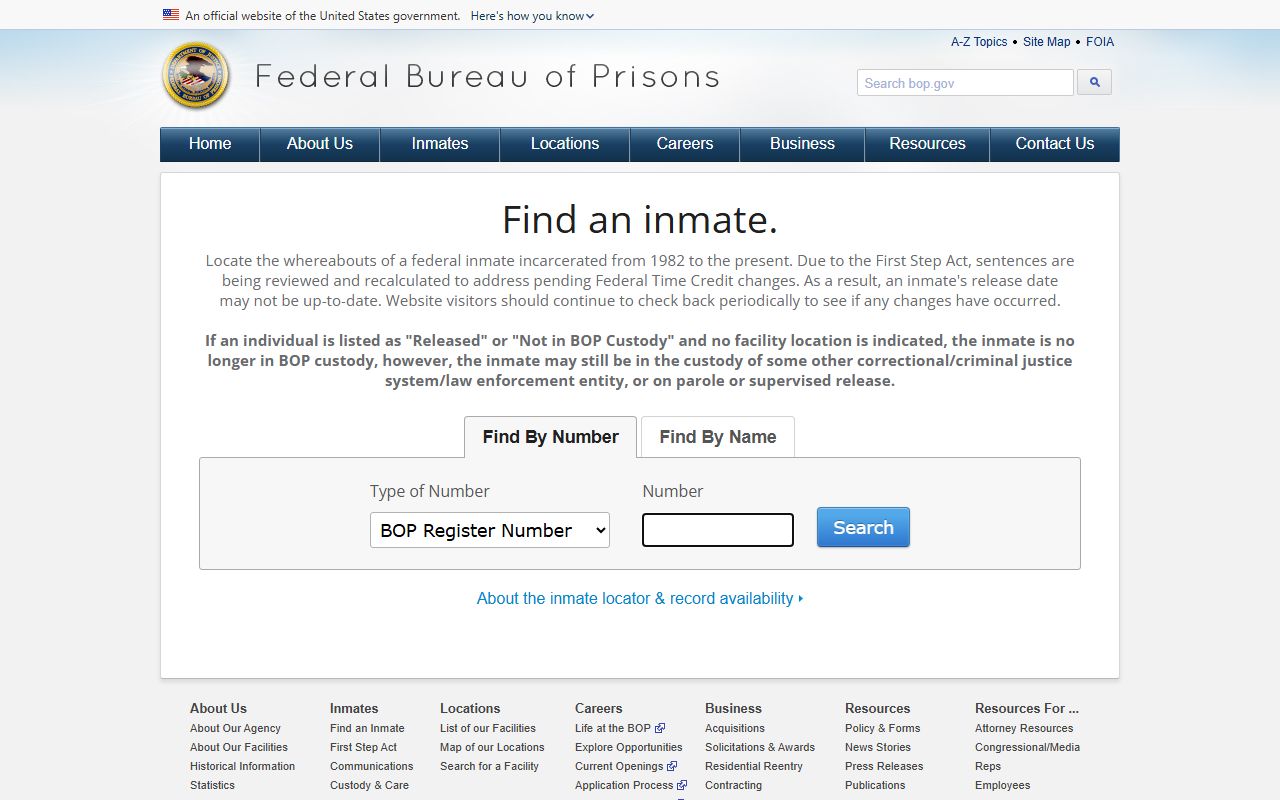 St. Tammany Parish inmate records Federal BOP locator